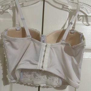 White corset top with pearls